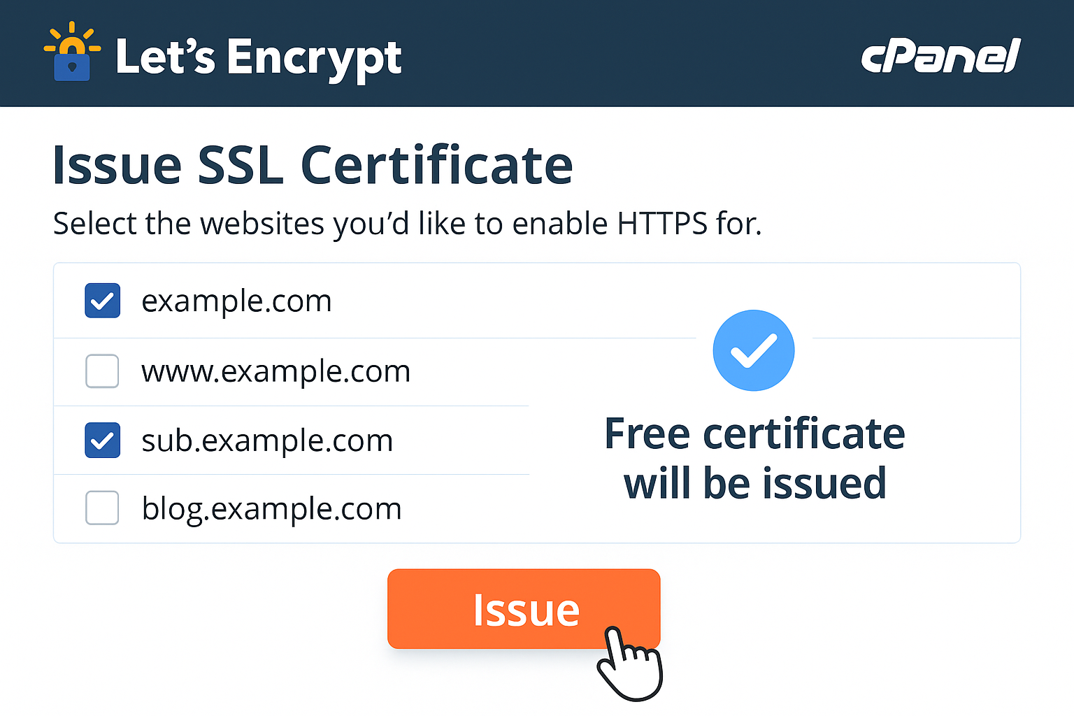 ����� ������� SSL � cPanel